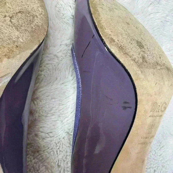 Dolce & Gabbana Patent Bow Peep Toe Pumps size 39 - Picture 7 of 7